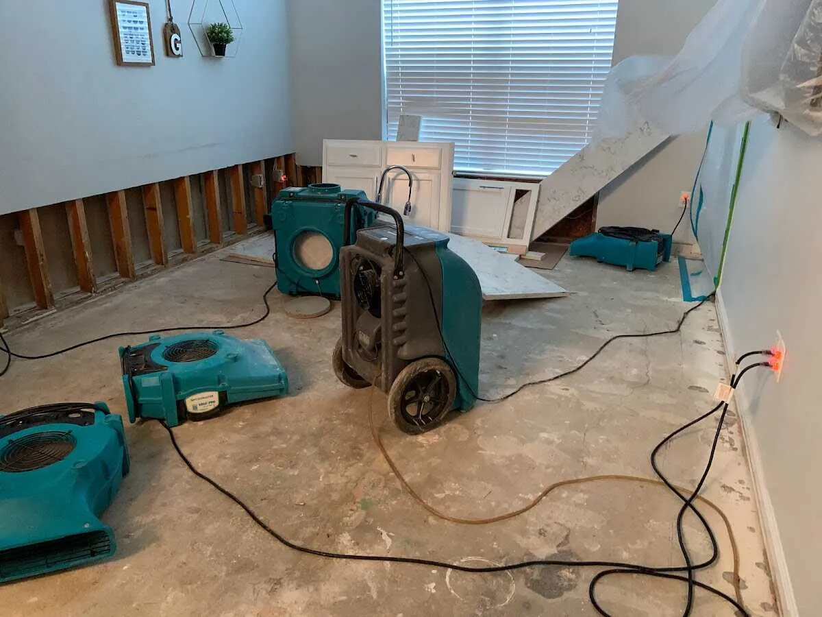 Dehumidifier in flood-cut room for Water Extraction & Removal in Sherwood